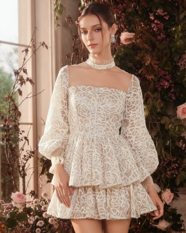 3D Interwoven Beaded Pattern Dress