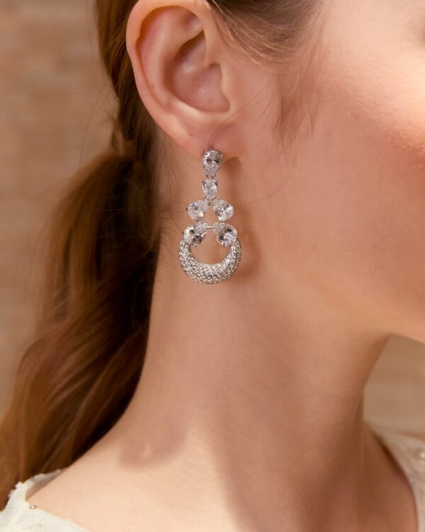 Zircon Pavé Cut-Out Earrings