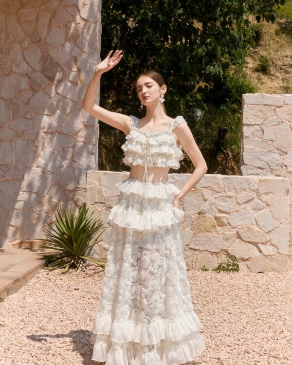 Dimensional Floral Lace Suits