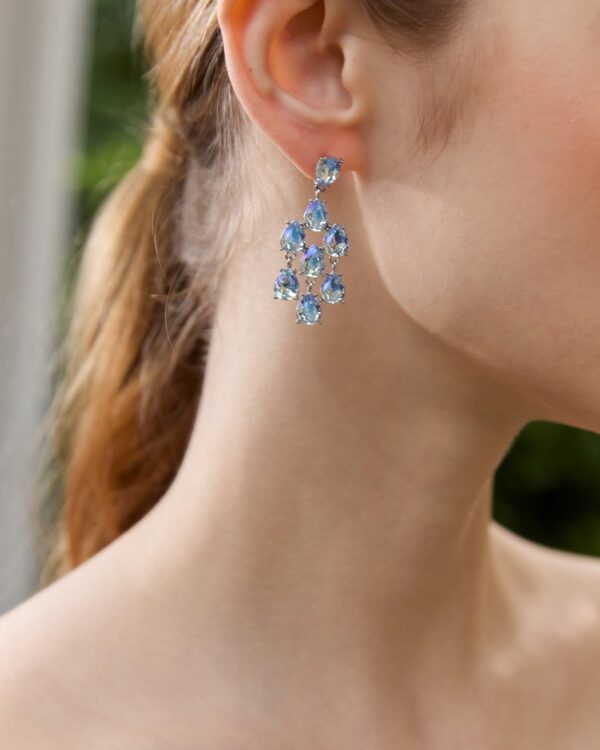 Fringe Multicolor Crystal Earrings
