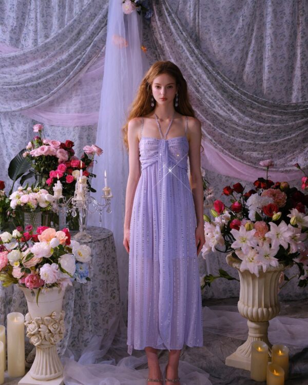 All-Over Crystal Fitted Dress