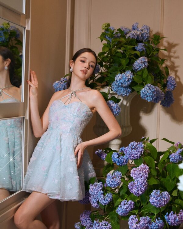 Playful 3D Beaded Sequin Crystal Dress