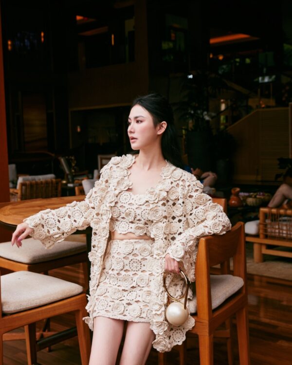 Pearl 3D Floral Set