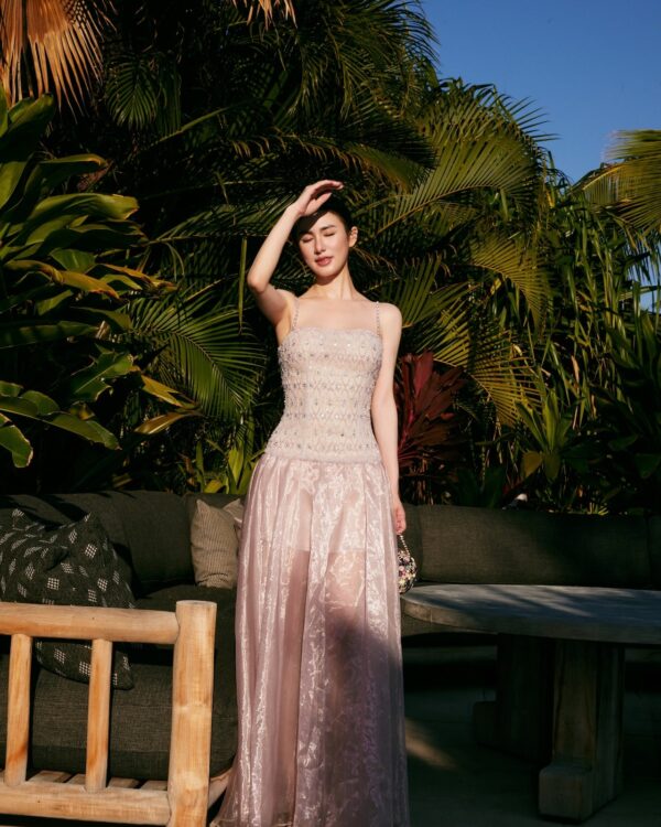 Crystal Beaded Dream Slip Gown